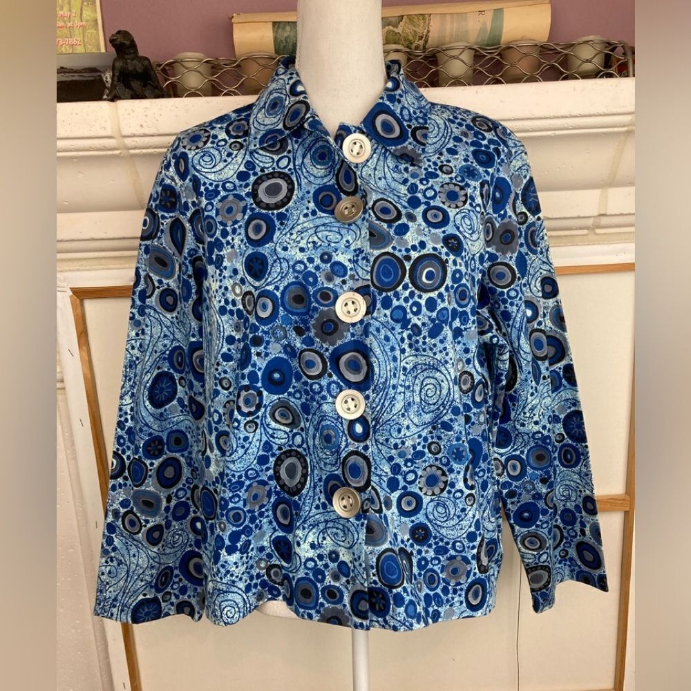 Keren Hart VTG never worn canvas avant garde jacket w/big buttons
